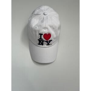 I Love NY‎ White Embroidered Baseball Hat Unisex Adjustable Cap Souvenir